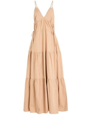SKILLS & GENES Sand Maxi Dress Cotton - Natural