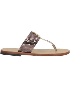 MICH SIMON Dark Thong Sandal Leather - Brown