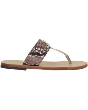 MICH SIMON Dark Thong Sandal Leather - Brown