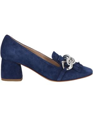 Walter Violet Loafers Leather - Blue