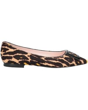 Roger Vivier Dark Ballet Flats Leather - Brown