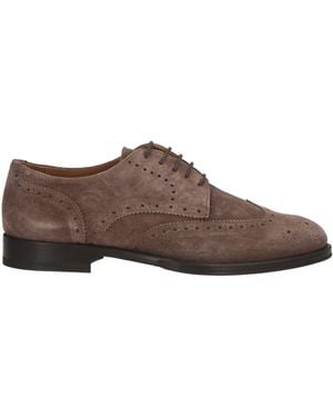 Testoni Taupe Lace-Up Shoes Calfskin - Brown