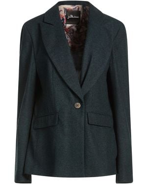 JUSTMINE Dark Blazer Wool, Polyester, Acrylic, Polyamide - Black