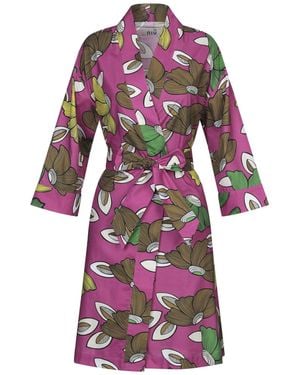 Niu Fuchsia Midi Dress Cotton - Red