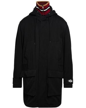 Moschino Overcoat & Trench Coat Cotton, Viscose, Virgin Wool, Polyamide, Elastane - Black