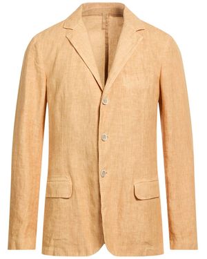 120% Lino Mustard Blazer Linen - Natural