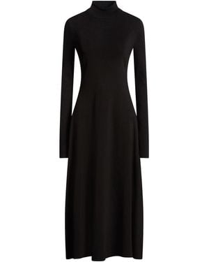 Gentry Portofino Midi Dress Silk, Polyester - Black