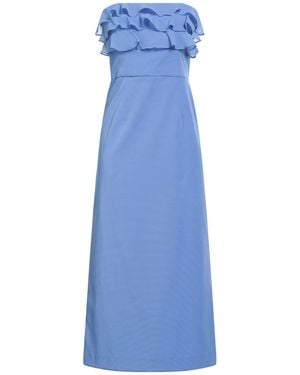 Alberta Ferretti Midi Dress Polyester, Viscose, Elastane - Blue
