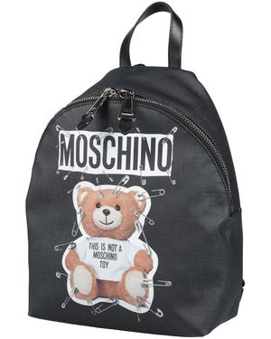 Moschino Backpack Soft Leather, Textile Fibres - Black
