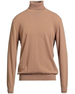 Jeordie's Camel Turtleneck Merino Wool, Cashmere - Natural
