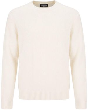 Roberto Collina Sweater Cashmere, Silk, Polyester - White