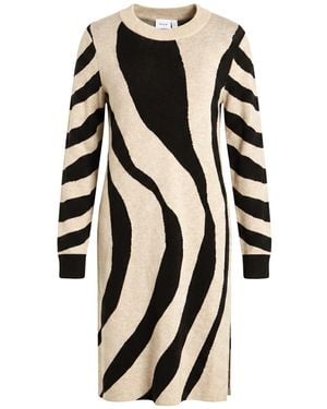Vila Midi Dress Viscose, Polyester, Nylon - Natural