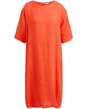 Rossopuro Midi Dress Linen - Orange