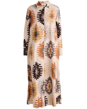 813 Ottotredici Maxi Dress Cotton, Elastane - Natural