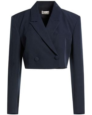Rebel Queen Blazer Polyester, Elastane - Blue