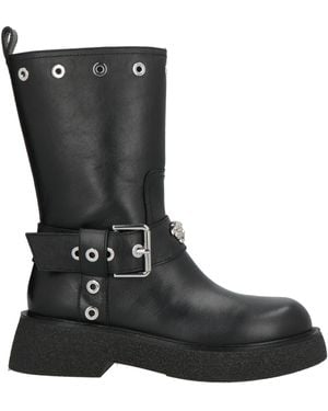 Versace Ankle Boots Leather - Black