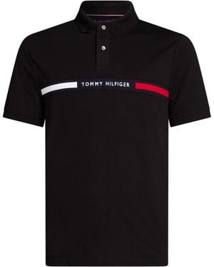 Tommy Hilfiger Polo Shirt Cotton, Elastane - Black
