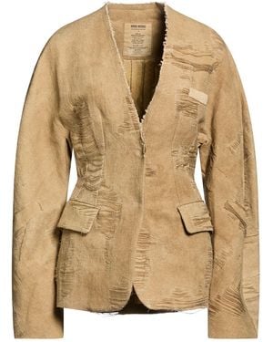 Uma Wang Blazer Cotton, Linen - Natural