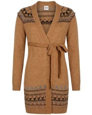 Liu Jo Cardigan Acrylic, Alpaca Wool, Polyamide, Wool - Brown