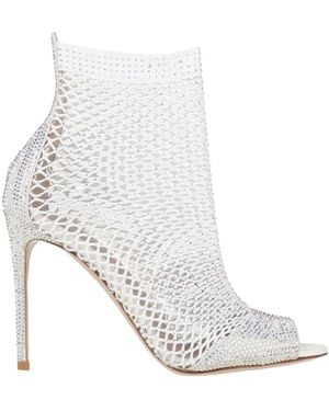 Le Silla Ankle Boots Textile Fibers, Leather - White