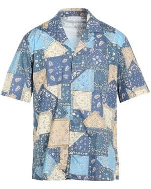 Manuel Ritz Shirt Cotton, Elastane - Blue