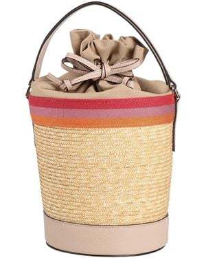 Gianni Chiarini Handbag Natural Raffia, Leather - Orange