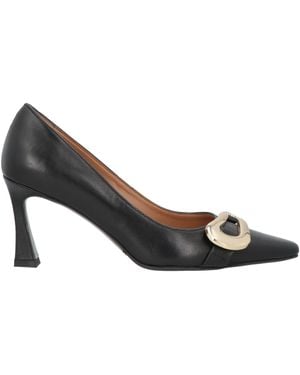 Ovyè Court Shoes Leather - Black