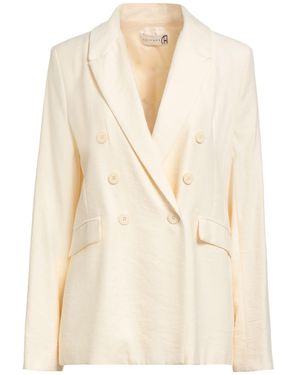 Haveone Cream Blazer Viscose, Polyester, Acetate - Natural