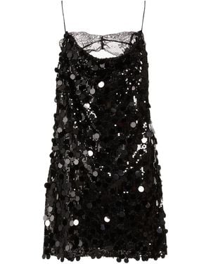 ViCOLO Mini Dress Polyester, Ramie, Polyamide - Black