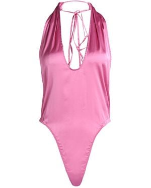 Jacquemus Bodysuit Viscose, Elastane - Pink