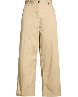 White Sand Trousers Cotton, Elastane - Natural