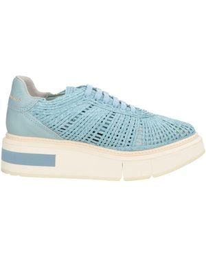 Manuel Barceló Sky Sneakers Natural Raffia, Leather - Blue