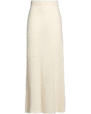 Semicouture Maxi Skirt Mohair Wool, Polyamide, Virgin Wool - Natural
