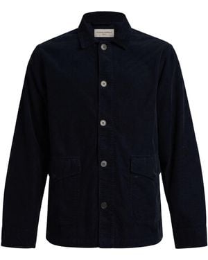 Officine Generale Midnight Jacket Cotton, Elastane - Blue
