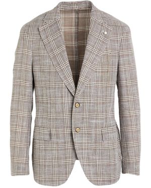Luigi Bianchi Blazer Virgin Wool, Cotton, Linen - Grey