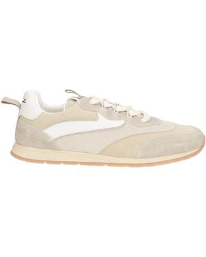 Voile Blanche Sneakers Leather, Textile Fibers - Natural