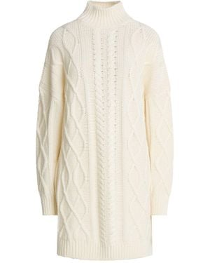Paolo Pecora Mini Dress Wool, Viscose, Polyamide, Cashmere - White