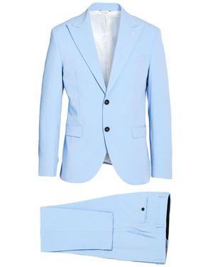Manuel Ritz Suit Polyester, Viscose, Elastane - Blue