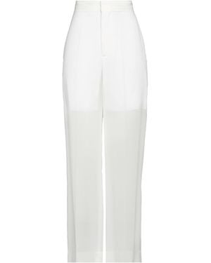 Victoria Beckham Trousers Viscose, Virgin Wool - White