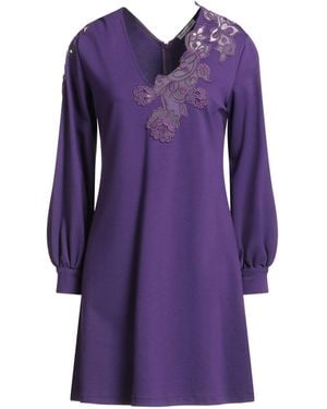 Raffaela D'angelo Mini Dress Viscose, Polyamide, Elastane - Purple