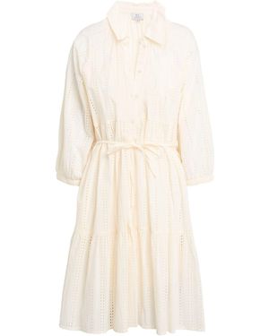 Woolrich Ivory Midi Dress Cotton - Natural