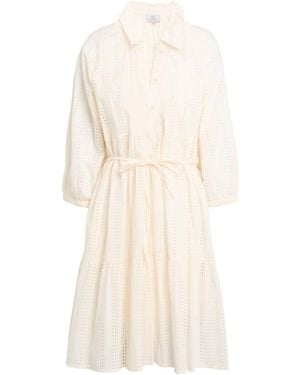 Woolrich Ivory Midi Dress Cotton - Natural