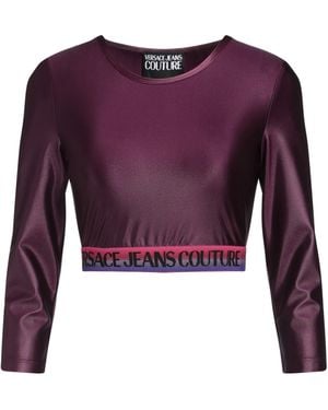 Versace Jeans Couture Plum T-Shirt Polyamide, Elastane - Purple