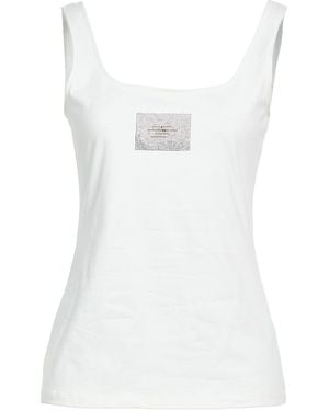 Angelo Marani Top Cotton, Elastane - White