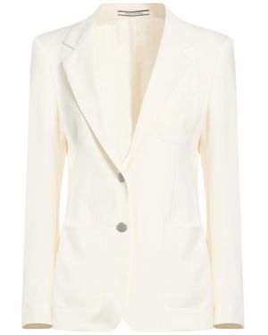 Tagliatore 0205 Blazer Polyester, Virgin Wool, Elastane - White