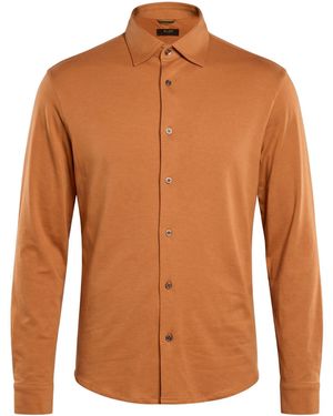 Moorer Shirt Cotton, Cashmere - Brown
