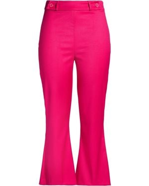 Hanita Fuchsia Pants Polyester, Elastane - Pink
