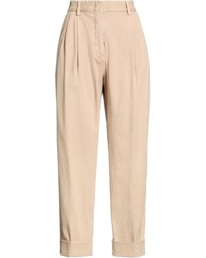 Moorer Sand Pants Cotton, Elastane - Natural