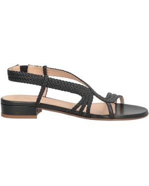 FABRICA VENETA Sandals Leather - Black