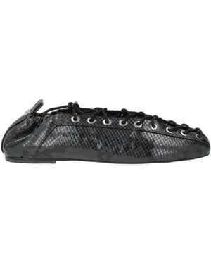 Ganni Ballet Flats Synthetic Fibers - Black